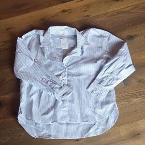 NWT Kut From The Kloth White/Blue Shirt Size Small